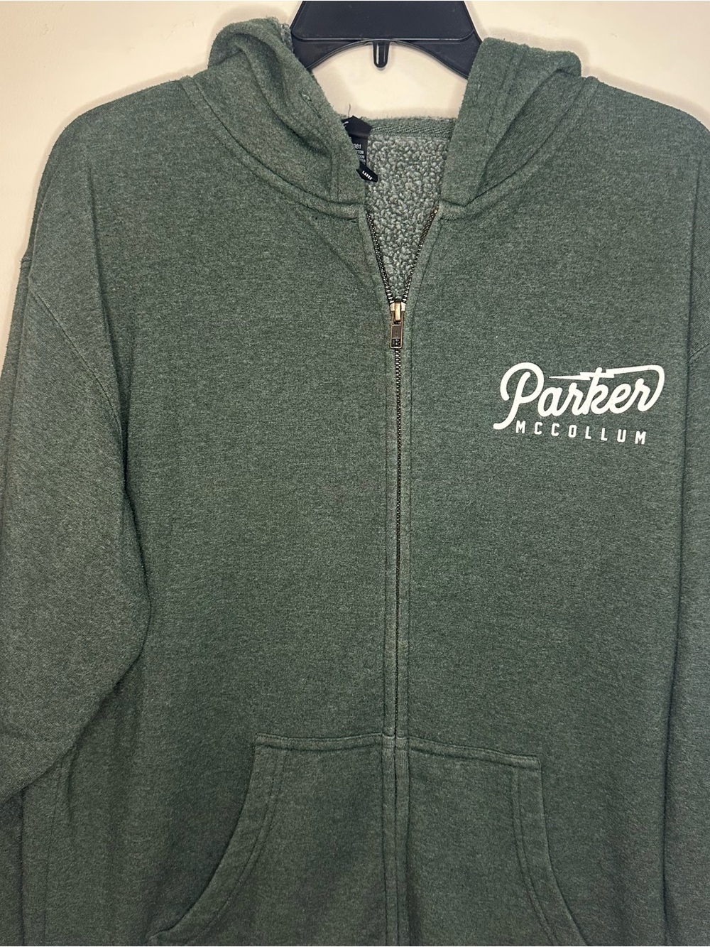 Parker McCollum Logo Mens L Full Zip Dark Green Hooded Sweatshirt Country Music